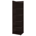 6 Tier Corner Bookcase - Cappuccino