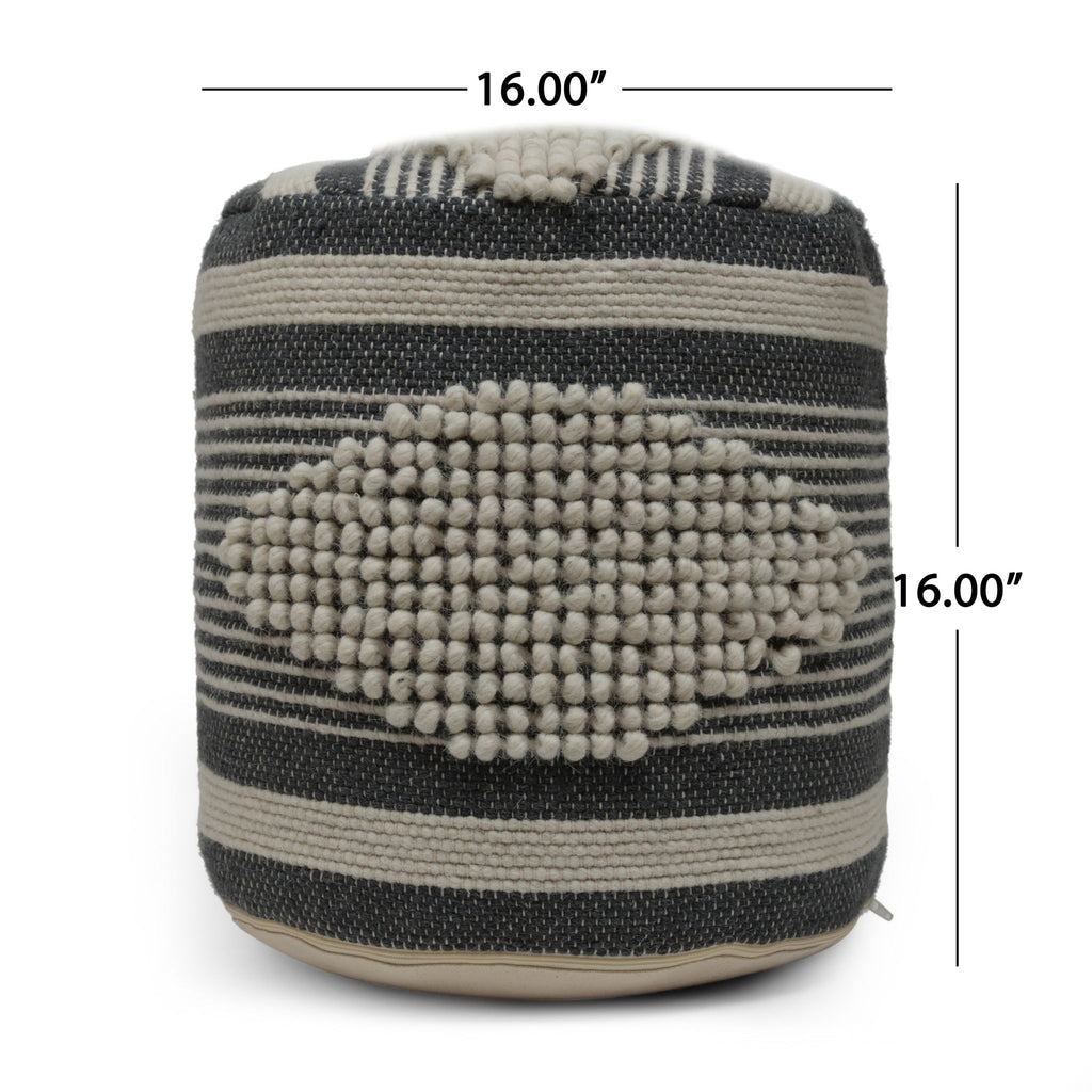 Diamond - Handcrafted Cylindrical Pouf