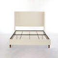 Harper - California King Size Tall Headboard Upholstered Bed - Ivory