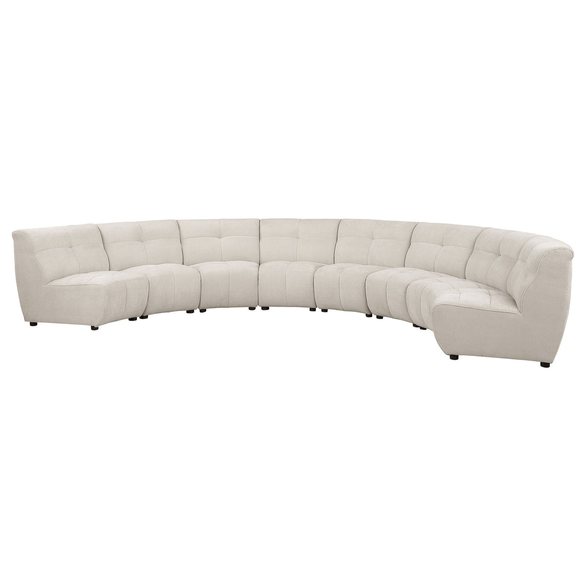 Sycamore - 8 Piece Upholstered Sectional Sofa With Curved Design - Ivory