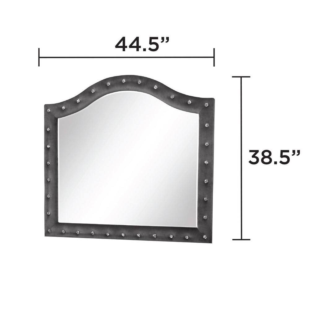 Sophia - Tufted Mirror - Gray