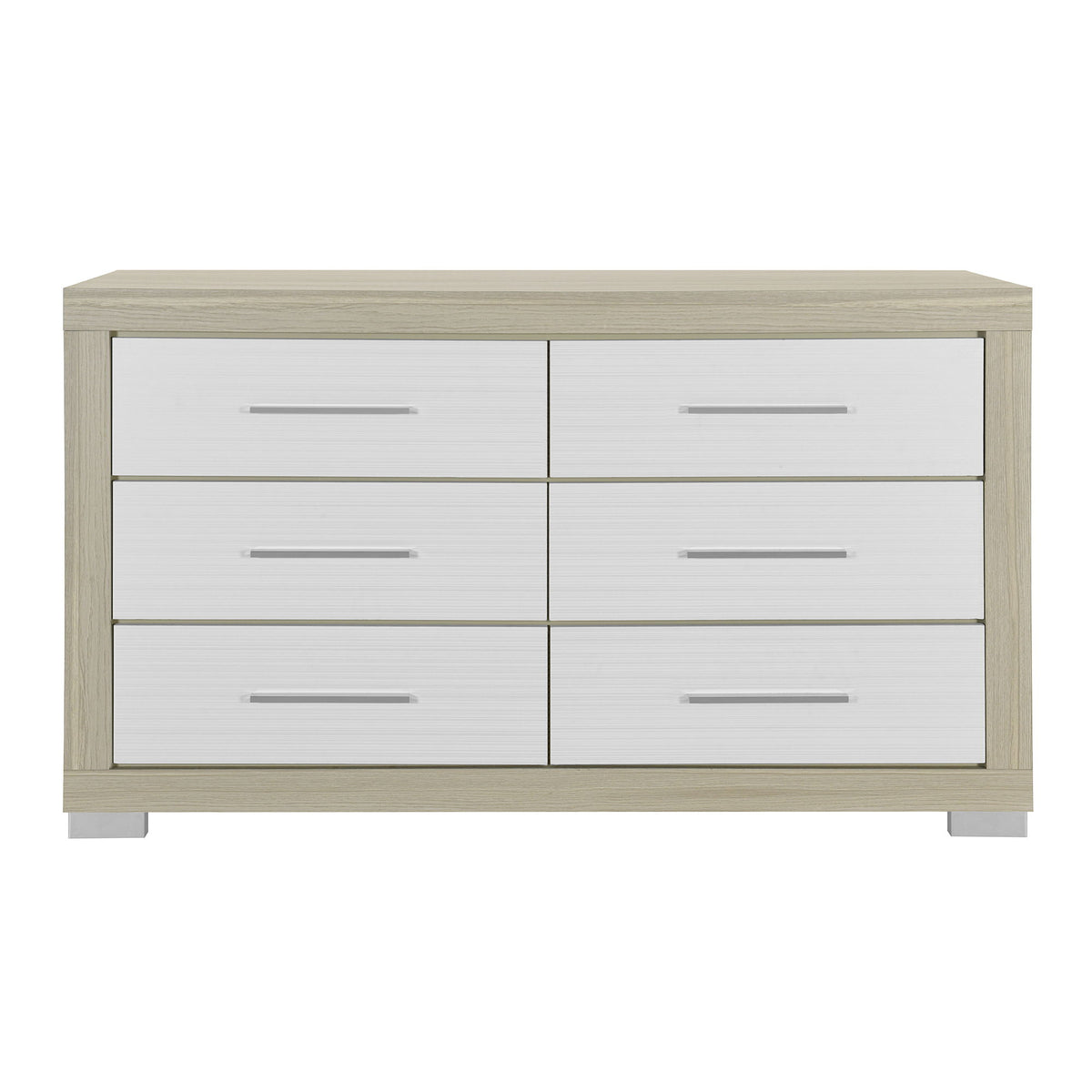 Elsa - 2 Toned And Dresser With Bar Handle And Construction