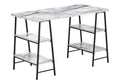 Computer Desk For Home Office, Laptop, Storage Shelves, Contemporary Versatile Placement - White