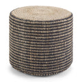 Larissa - Handcrafted Round Braided Pouf