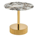 End Table For Living Rooms - Gold / White