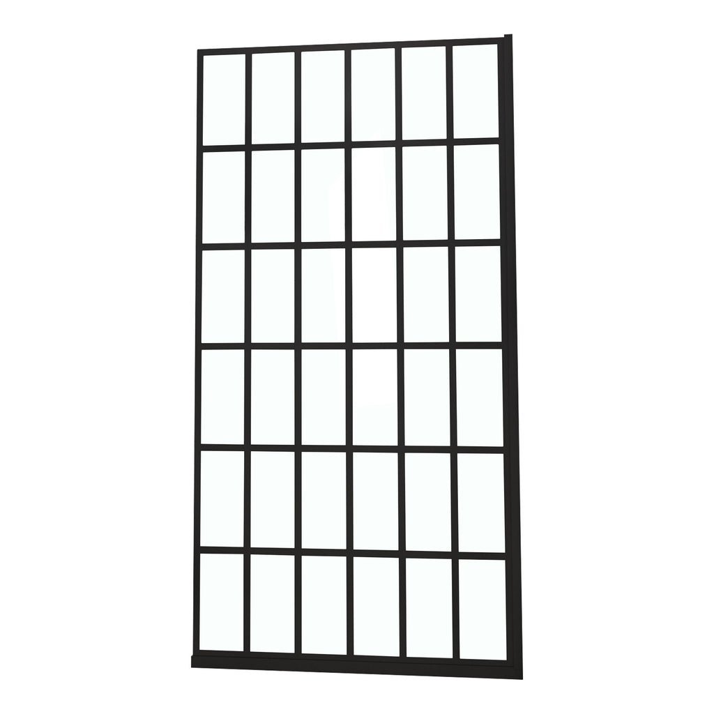 Frameless Fixed Shower Door, Open Entry Design