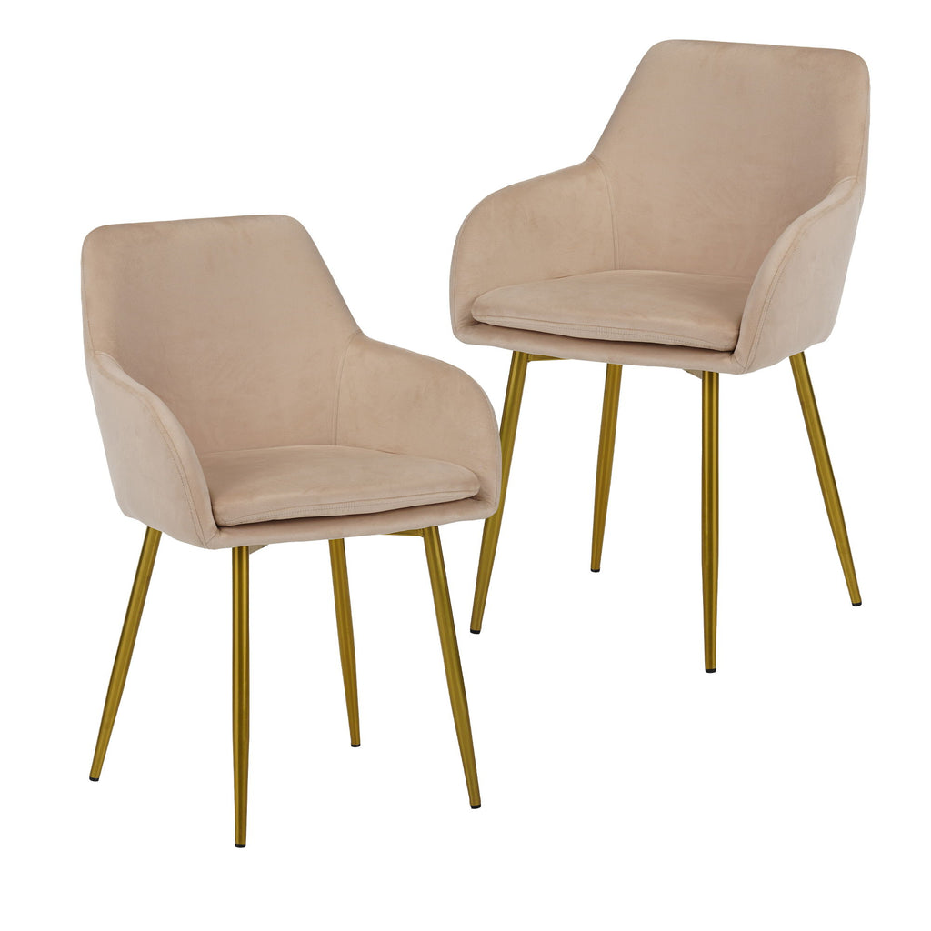 Dining Chair Set For Dining Rooms (Set of 2) - Beige