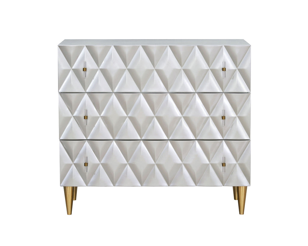 Anson - Console Cabinet - Silver / Champagne