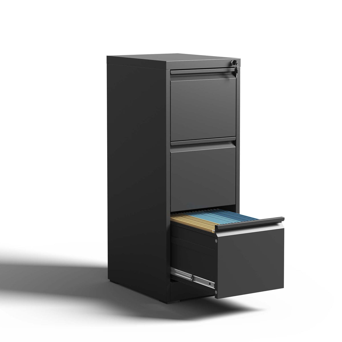Steel Drawer Vertical File Cabinet With Lock For A4 Legal / Letter Size