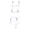 Cimarron - Ladder Bookcase With 4 Shelves - Clear