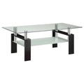 Moriah - 1 Shelf Rectangular Coffee Table - Black
