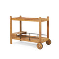 Bar Cart With Wine Bottle Holders, - Black