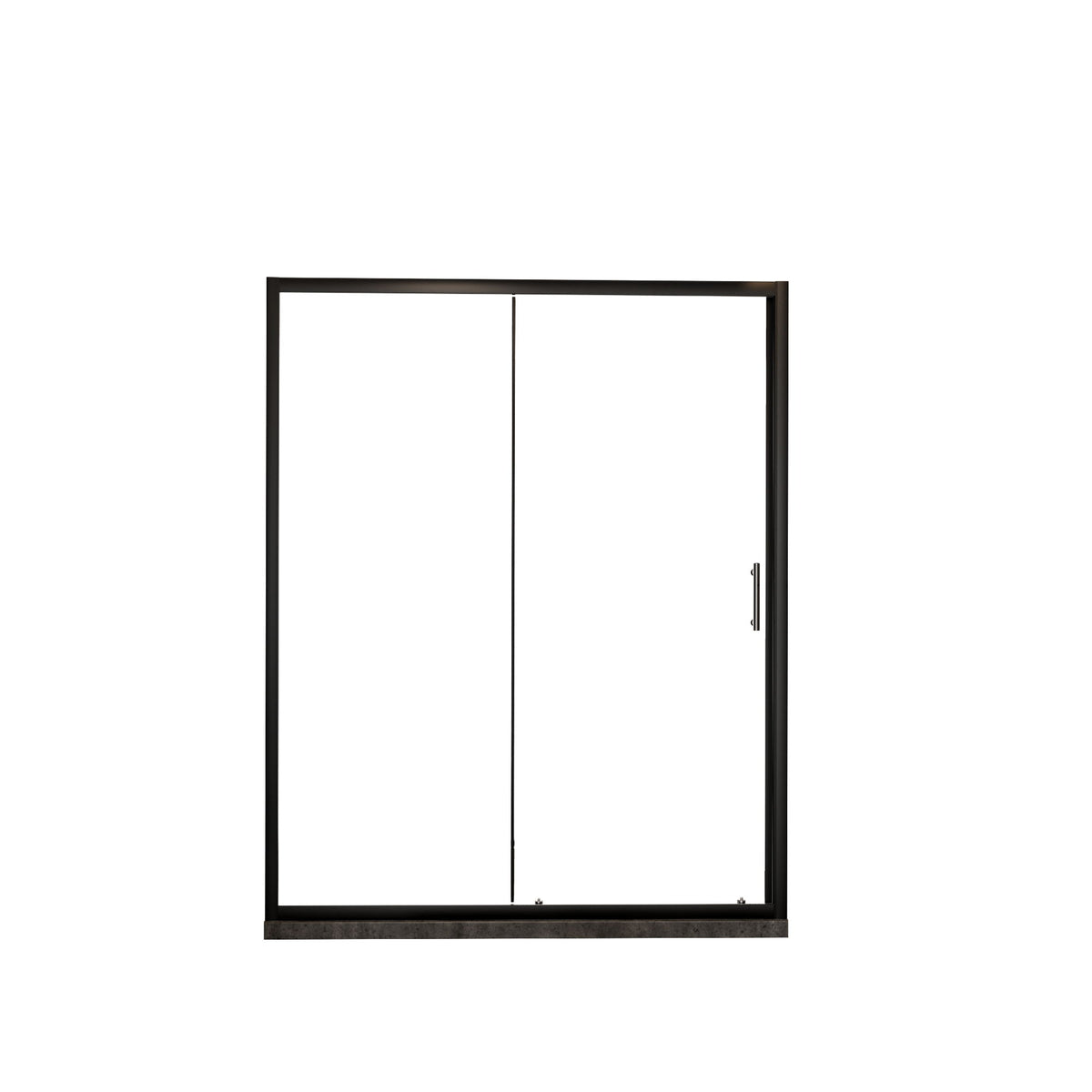 Single Sliding Shower Door, Thick Clear Tempered Glass Shower Door With Stainless Steel Handle