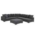 Large Seating Modular Sleeper Sectional - Dark Gray
