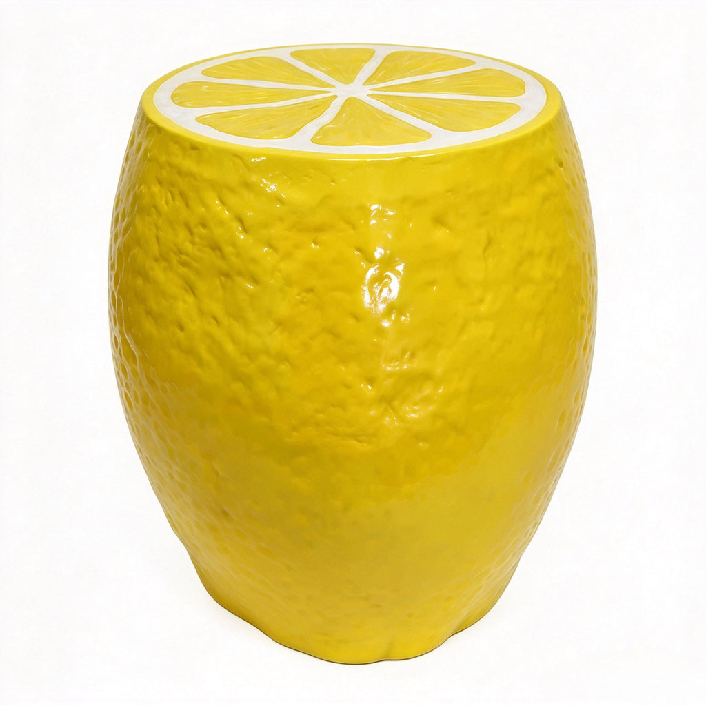Lemon Fruit Stool, Ideal For Indoor Outdoor Home Decor - Yellow