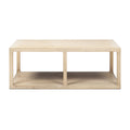 Ellis - Open Frame Coffee Table With Lower Shelf - Natural