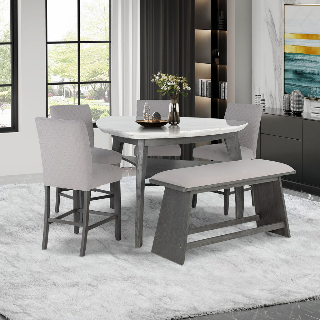 Jasmine - Bar Bench - Gray