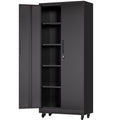 Heavy Duty Rolling Cabinet With Lock, Garage Storage Cabinet, 4 Adjustable Shelves For Tool Organization