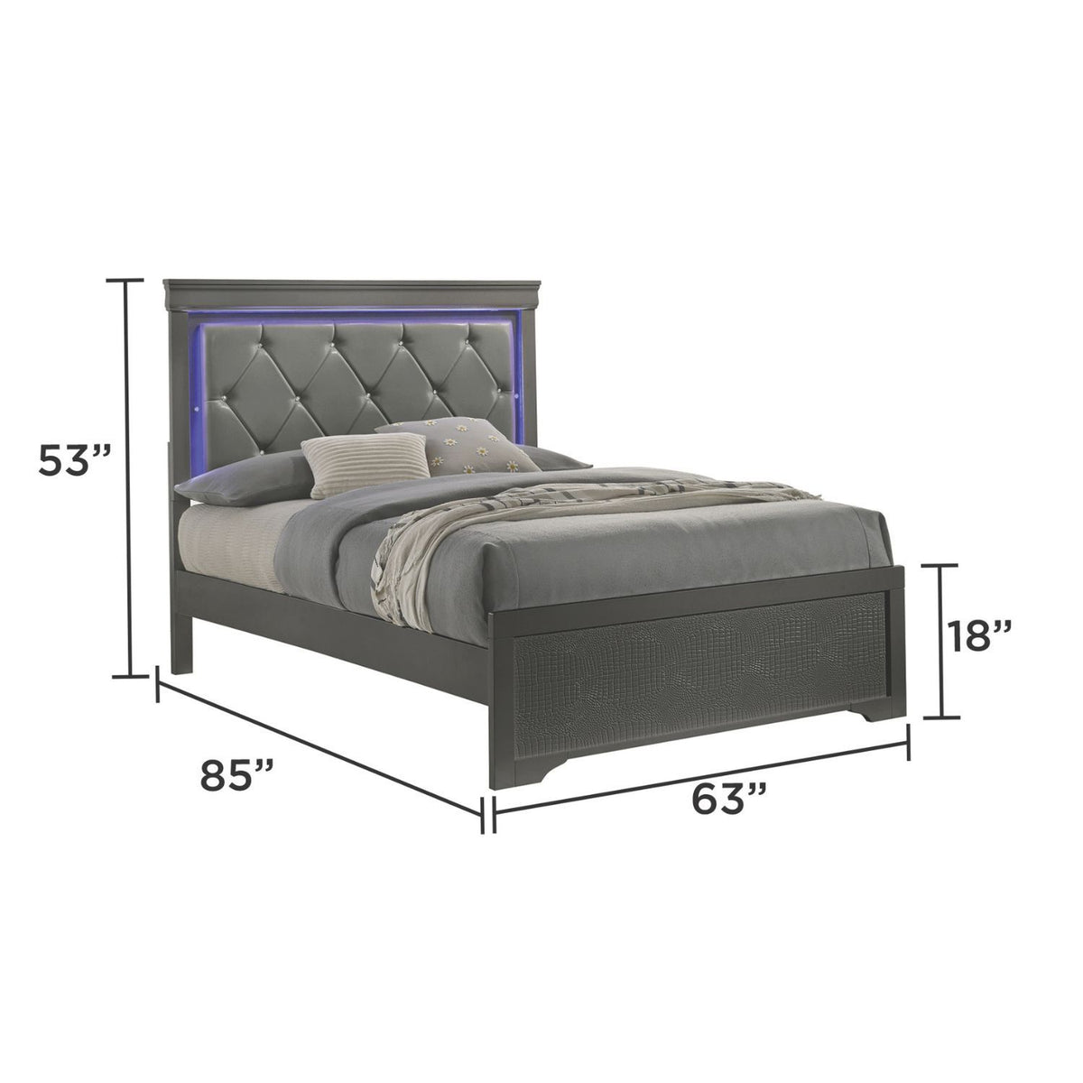 Blaze - Bedroom Set With LED Headboard
