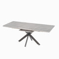 Modern Extendable Dining Table Set For 6 - 8 - Black / Gray