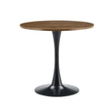 Round Dining Table For Kitchen - Black / Walnut